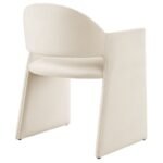 Talia Performance Velvet Dining Armchair In Alabaster - Image 4